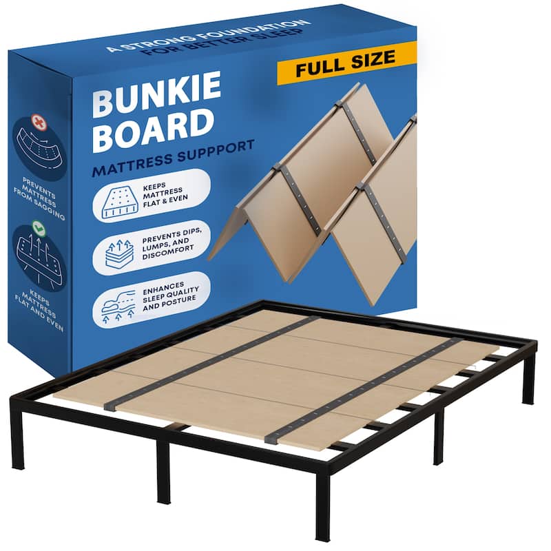 Foldable Box Spring, Bunkie Board and Bed Support Board to Minimize bed, Good for Day Bed, Trundle Bed, Bunkbed & Platform Bed - Full