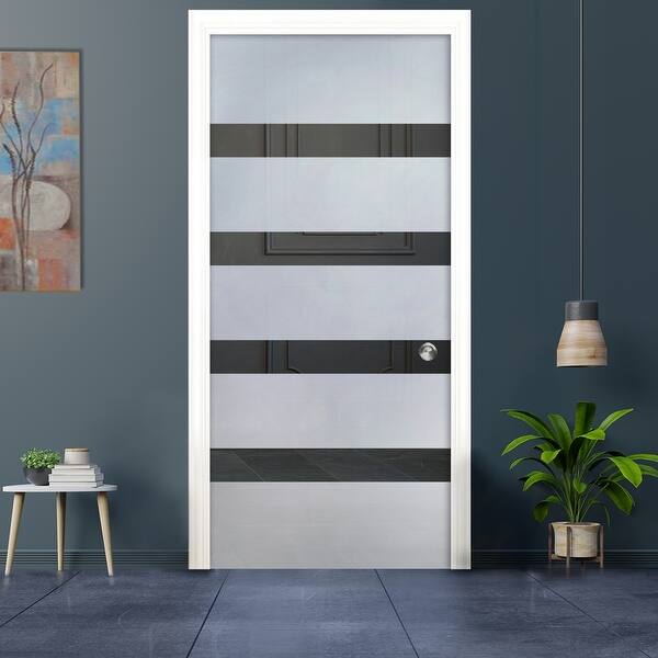 Pocket Sliding Glass Door with Frosted Design Bed Bath & Beyond