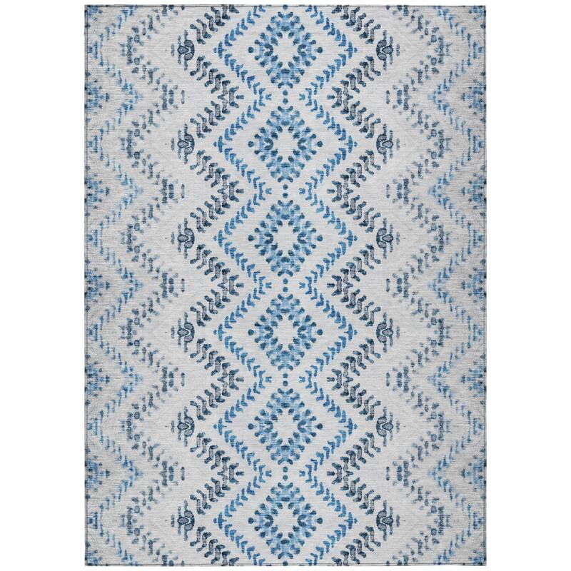 HomeRoots Geometric Transitional Rectangle Outdoor Rug