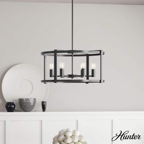 Hunter Astwood 6-Light Polished Nickel Transitional Led Chandelier