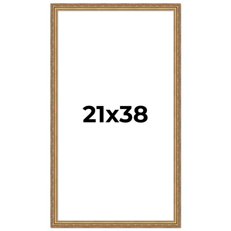 21x38 Frame Red Solid Wood Picture Frame Width 1.75 Inches | Interior Frame Depth 1 13/16 Inches