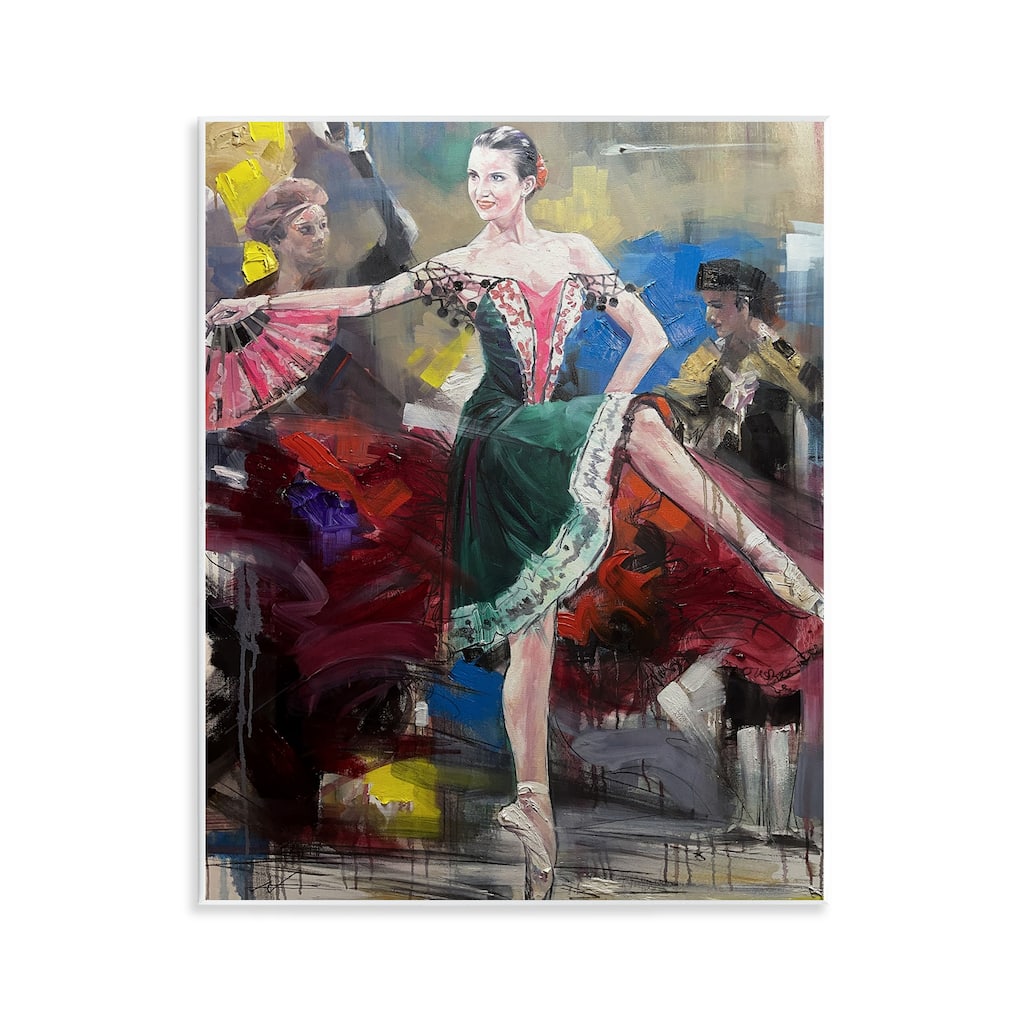Stupell Classic Ballerina on Stage Wall Plaque Art Design By Lucille Lee