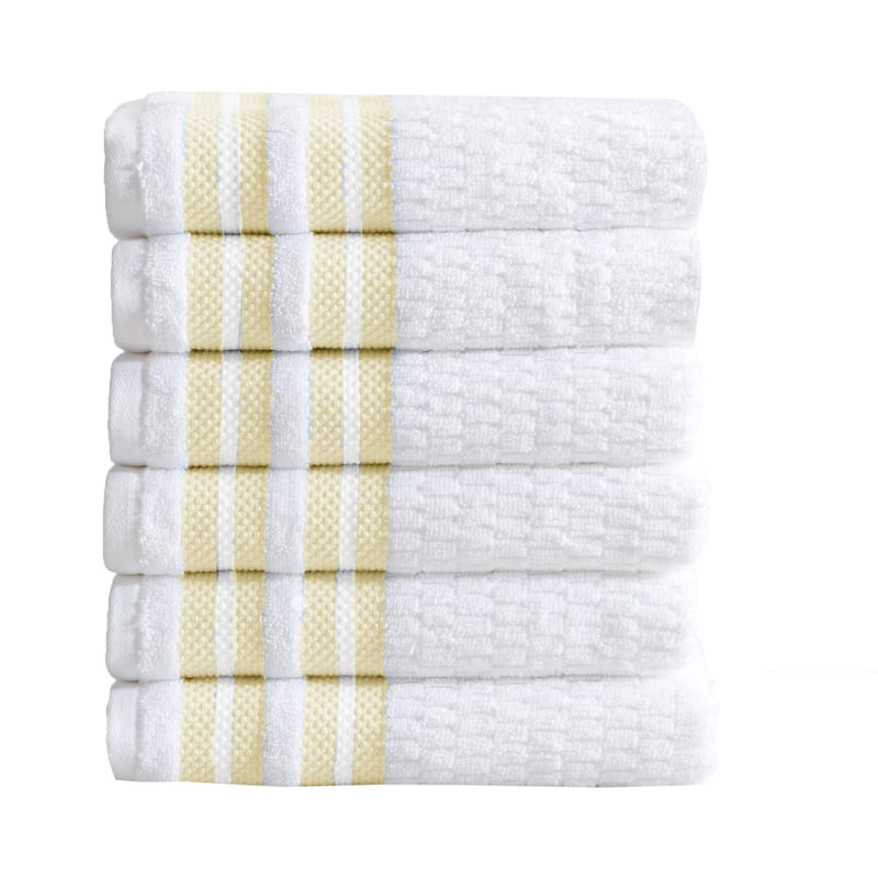 Luxurious Cotton Textured & Detailed Stripes Towel Set