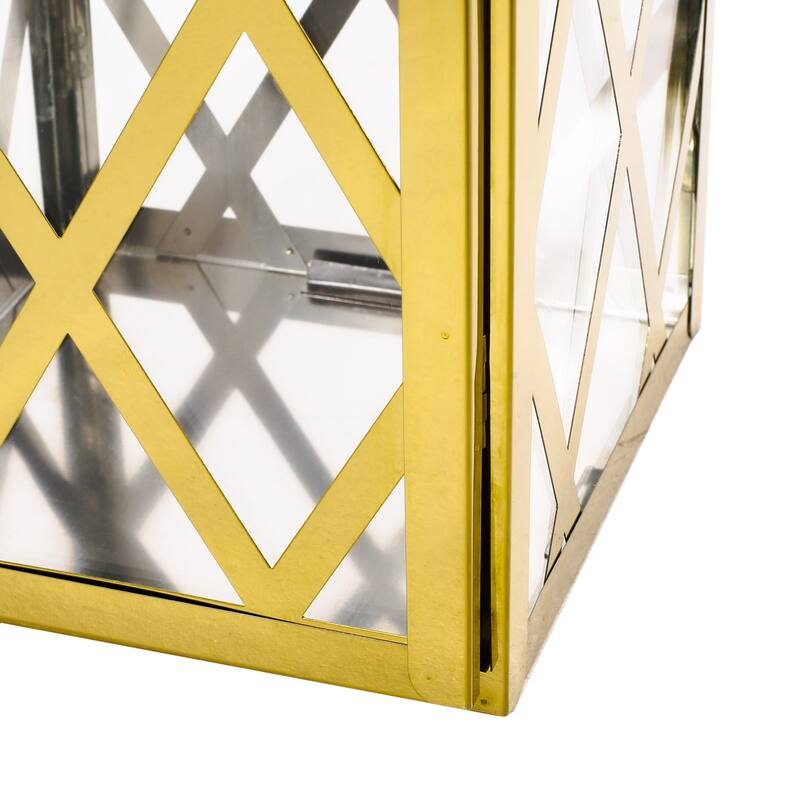 Ashuelot Outdoor Outdoor 14" Stainless Steel Lantern by Christopher Knight Home
