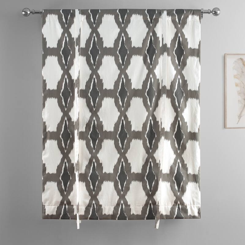 Exclusive Fabrics Sorong Printed Cotton Tie-Up Window Shade - 46 X 63