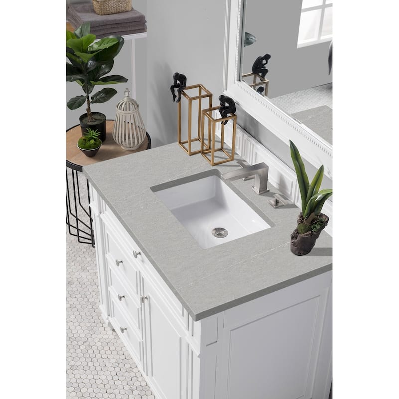 James Martin Vanities Bristol 36" Single Vanity, Bright White