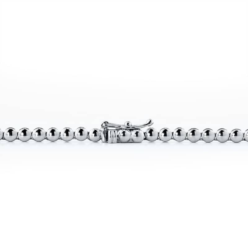 Auriya 3 carat TW Round Diamond Tennis Necklace 18k Gold (H-I, I1-I2)