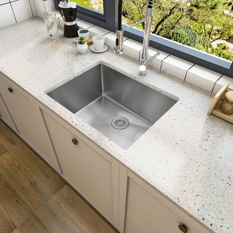 Sinber Undermount Single Bowl 304 Stainless Steel Kitchen Sink
