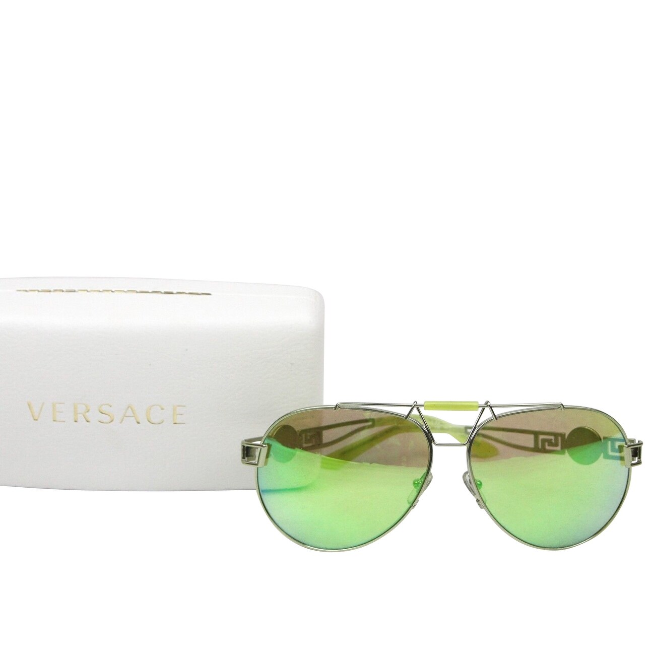 green mirrored aviators