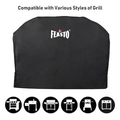 Feasto 55"-72" Heavy Duty BBQ Grill Cover for Outdoor Grill