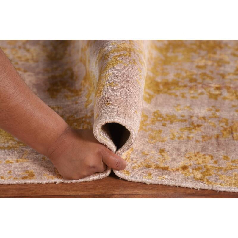 Multi-Color Abstract / Modern Area Rug Handmade Wool Carpet - 6'6"x 9'9"