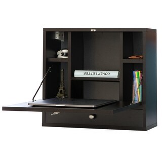 Benzara Baden Transitional Style Computer Desk Oak And Black From Overstock Com Daily Mail