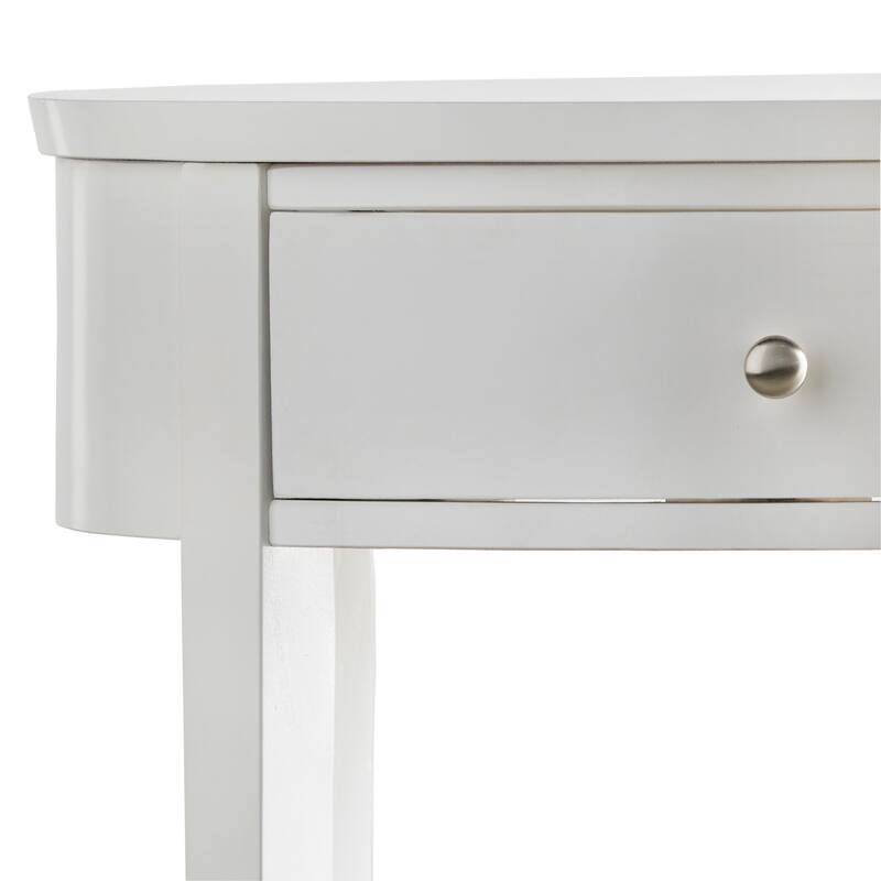 Fillmore 1-Drawer Oval Wood Shelf Accent End Table by iNSPIRE Q Modern