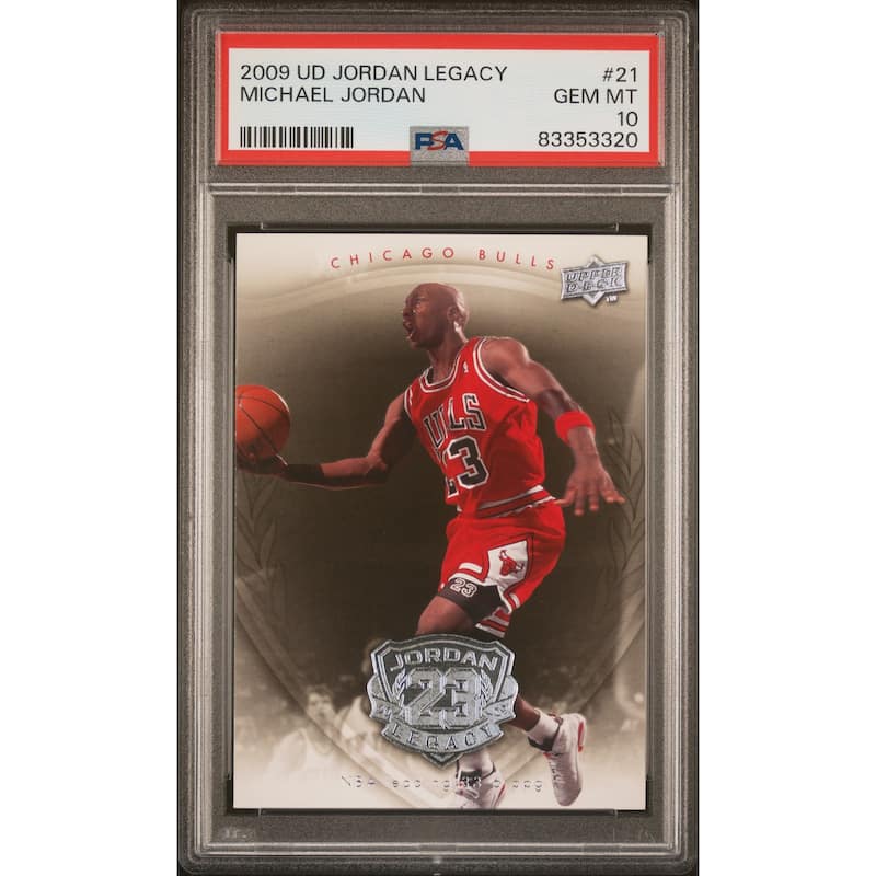 Michael Jordan 2009 Upper Deck Legacy Basketball Card #21 Graded PSA 10 - 8'6" x 11'6"