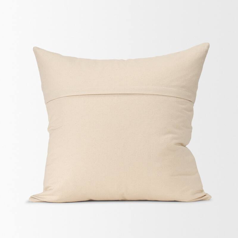 Jenner Cream Cotton-Linen Blend Decorative Square Pillow Cover
