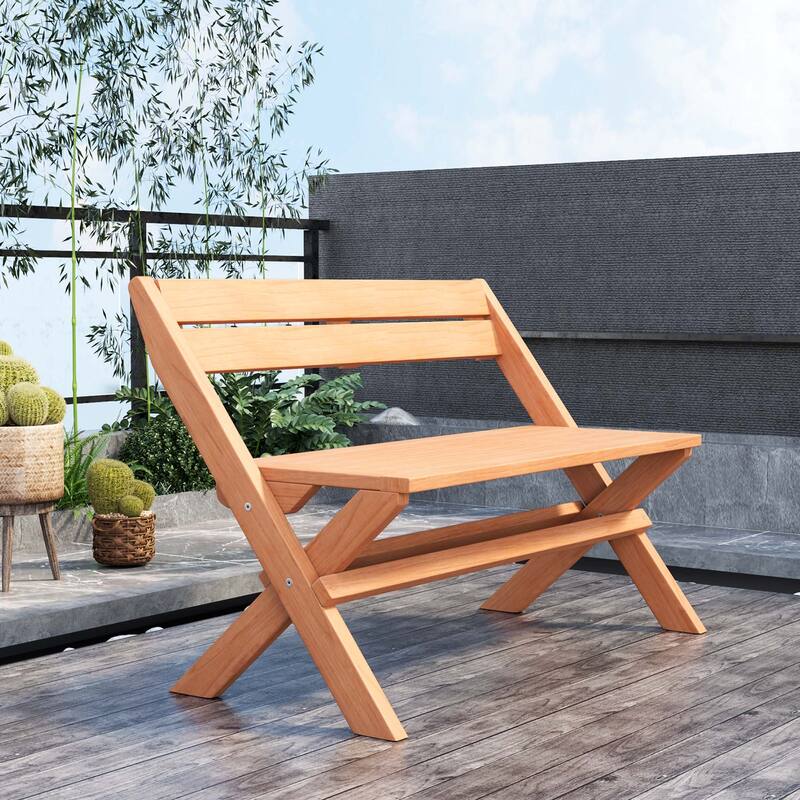 Patio Portable Folding Chair Solid Indonesia Teak Wood Slatted Seat
