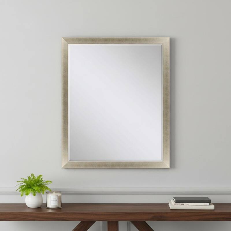 HomeRoots 33" Gold Accent Mirror - 27.00 in. x 33.00 in. x 2.00 in. - 27.00 in. x 33.00 in.  x 2.00 in.