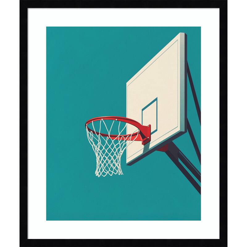 Basketball by Andreas Magnusson Wood Framed Wall Art Print