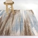preview thumbnail 6 of 8, Elsa Watercolor Abstract Area Rug 5'3" x 7' - Rust/Blue