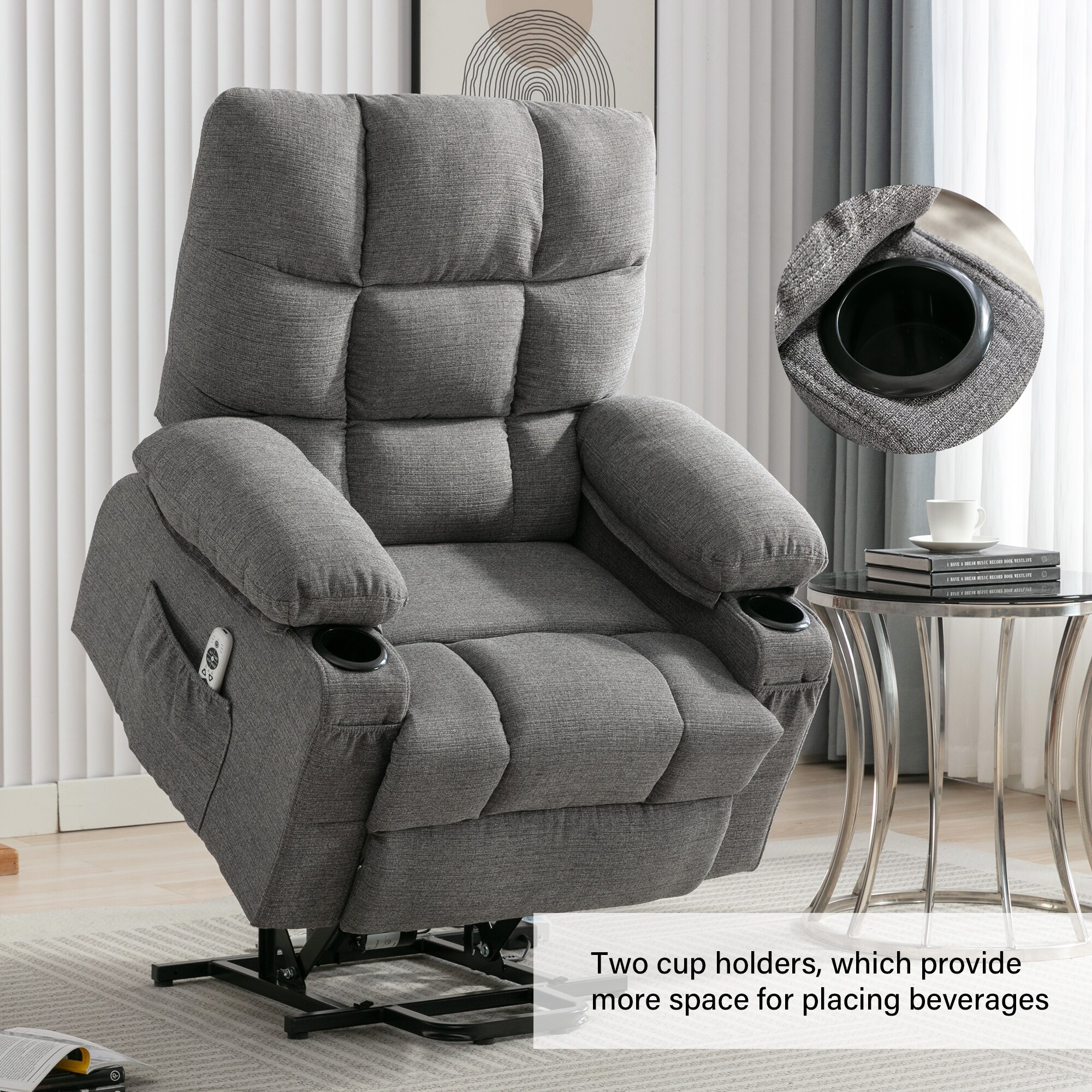 Power Lift Chair for Elderly with Adjustable Massage Function Recliner Chair with Remote Control for Living Room Bed Bath Beyond 37168588