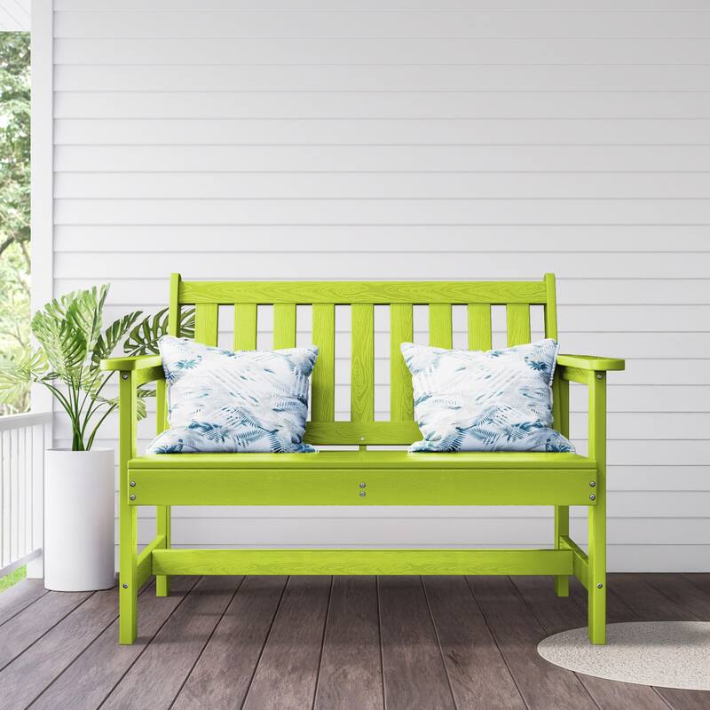Outdoor 2-Person Garden Bench 42.92-in W x 35.83-in H