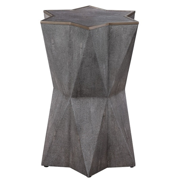 slide 2 of 3, Uttermost Capella 16" Wide Star Shaped with Faux Shagreen Stingray Charcoal Gray