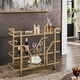 preview thumbnail 1 of 7, Metropolitan 36'' Wide Bar Cart by iNSPIRE Q Bold
