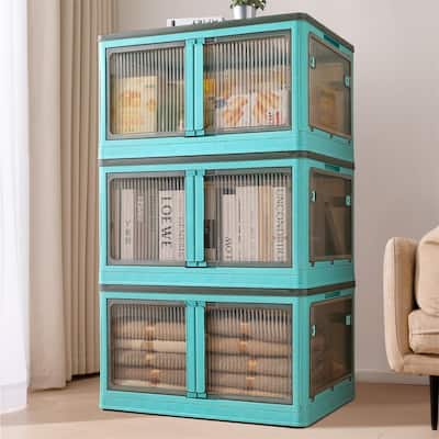 Collapsible Storage Bins 3 Tier - 16.5"D x 23.6"W x 39"H