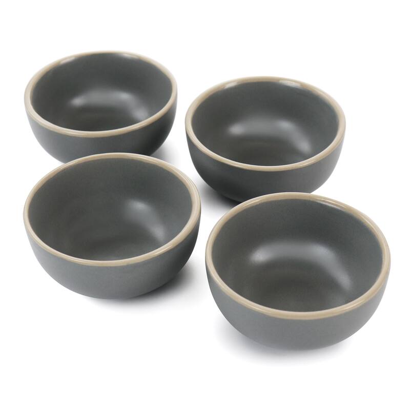 Garforth 4 Piece 3.5 Inch Fruit Bowl Set in Gray