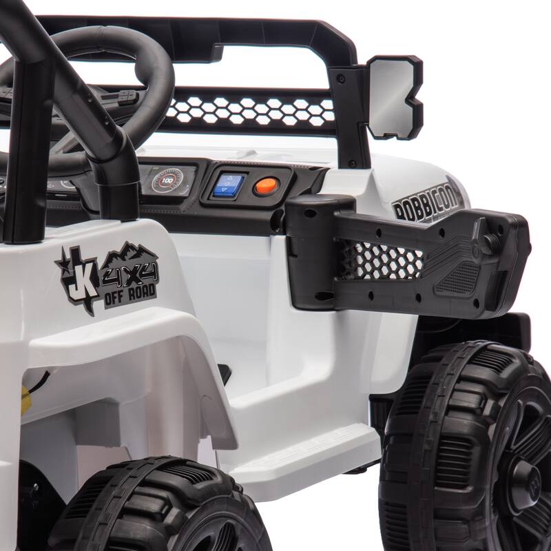 12V Dual Motor Ride-On Electric Truck with Parental Remote, Early Education, MP3, Bluetooth, LED Lights for Kids 3+