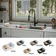 preview thumbnail 7 of 14, Karran QUWS-880 Undermount 32-1/2 in. Double Equal 50/50 Bowl Workstation Kitchen Sink