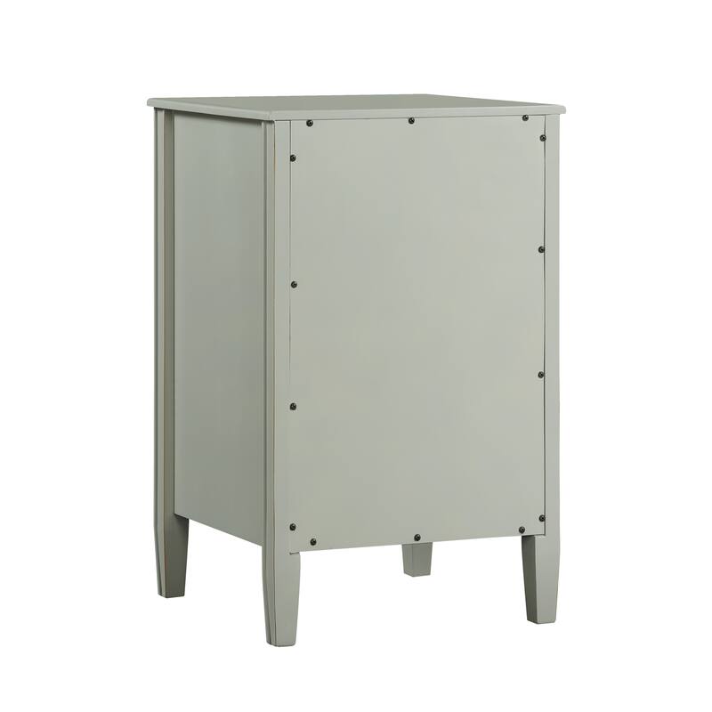 2- Drawer Nightstand with Open Shelf and Brushed Gold Hardware No Assembly