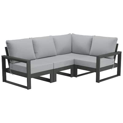 Endless Patio 4-Piece Deep Seating Set with Gray Frame