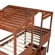 preview thumbnail 8 of 7, Walnut Twin Low Loft Wood House Bed with Drawers