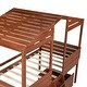 preview thumbnail 8 of 8, Walnut Twin Pine House Bed with Roof and Drawers