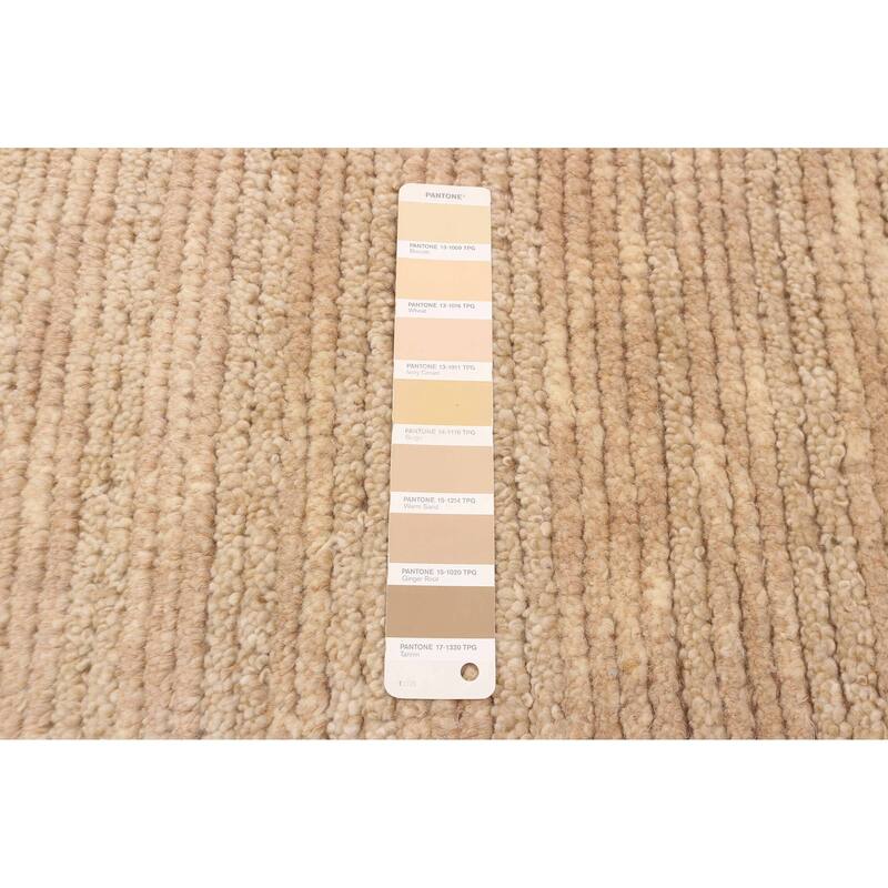 ECARPETGALLERY Hand-knotted Tangier Tan Wool Rug - 5'0 x 8'0