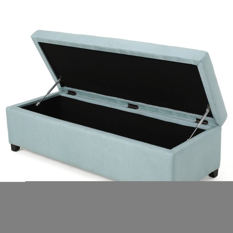50 inch Wide Contemporary Rectangle Storage Ottoman Upholstered Bench, for the Living Room, Entryway and Family Room