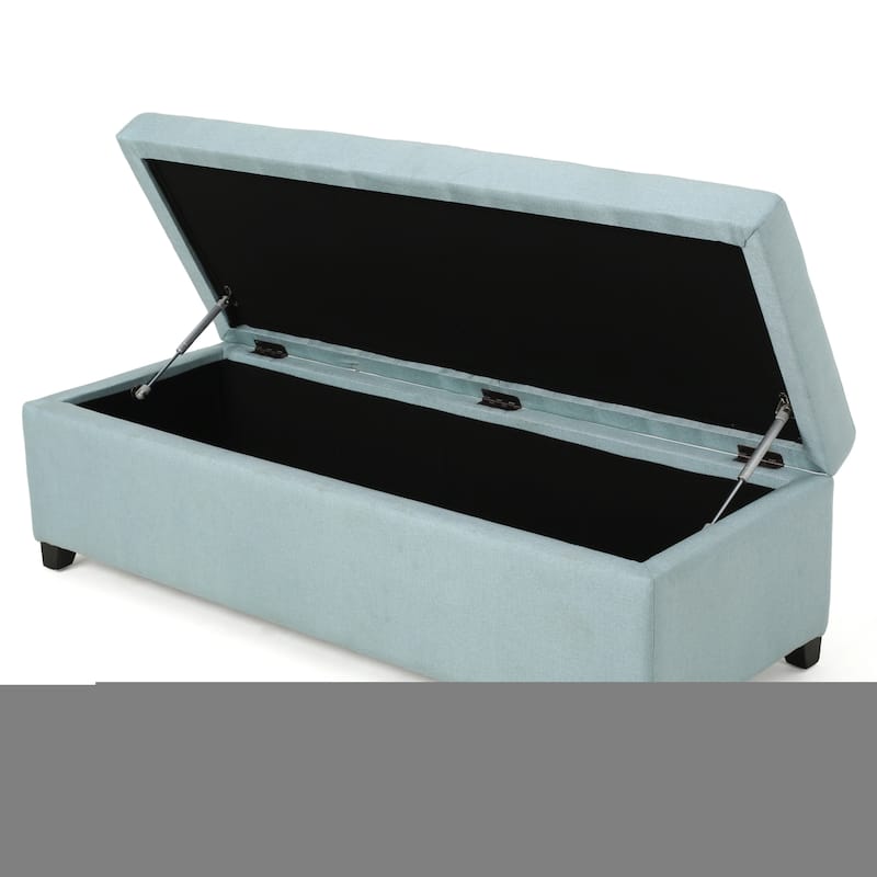 Modern 50'' Storage Bench with Wood Legs for End of Bed, Entryway