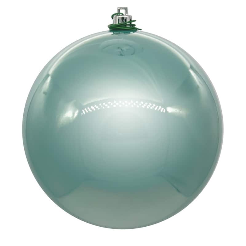 Vickerman 6" Frosty Mint Pearl UV Drilled Ball Ornament, 4 per bag. - Green
