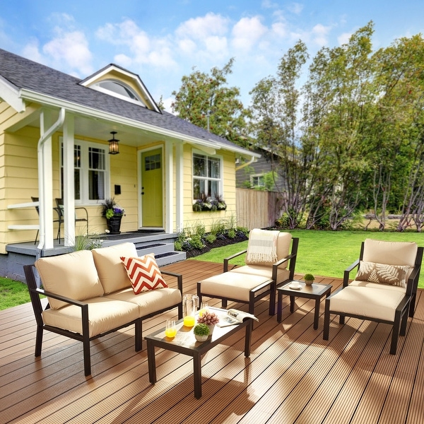 Patio Festival X Back 8 Piece Outdoor Conversation Set On Sale
