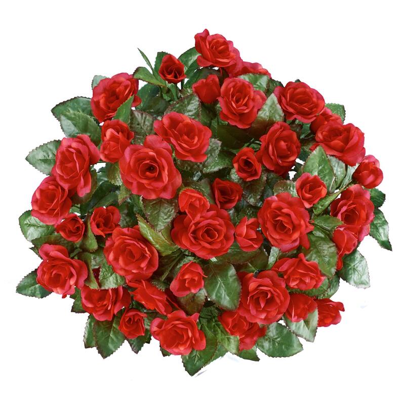 Floral Rose Bushes - Set of 3