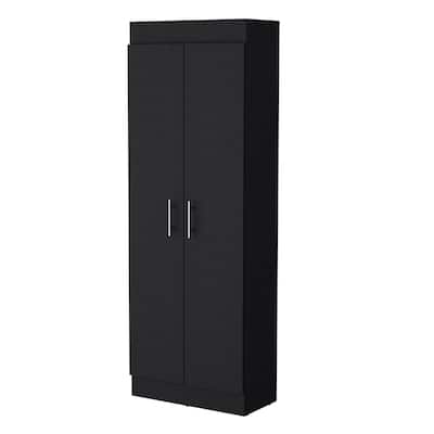 66.8" Tall 5-Shelf Pantry Cabinet with Chic Handles, Freestanding Kitchen Organizer