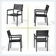preview thumbnail 14 of 27, 7-piece Patio Dining Set Outdoor Rectangular Table with Umbrella Hole, Stackable Chairs