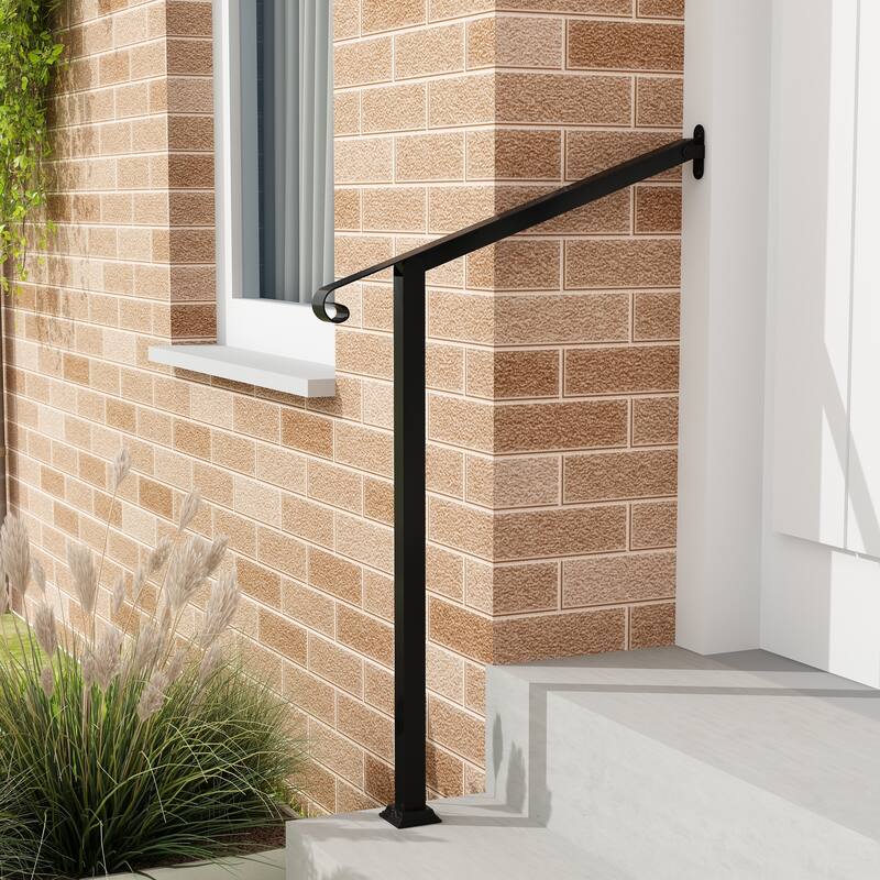 Iron Handrail Elegant Outdoor Rail for Stairs, Porches, and Walkways
