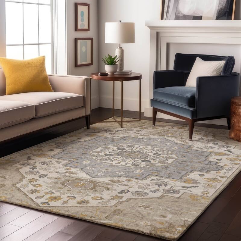 Premium Washable Super Soft Traditional Boho Mayfield Rug - Beige - 2'6" x 3'10"