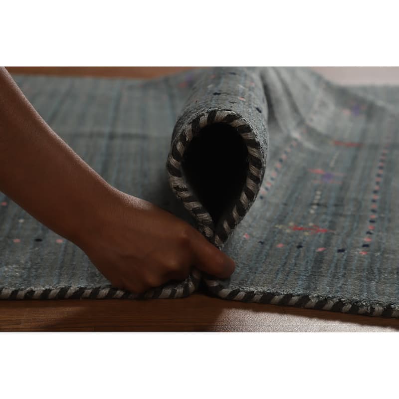 Hand Knotted Oriental 100% Wool Carpet Tribal Tribal Multi-Colored Gabbeh Area Rug - 5' 10'' X 4' 0''