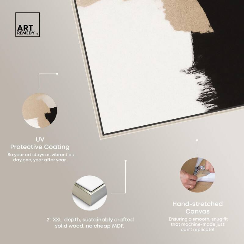 Beige and Black II Canvas by Art Remedy