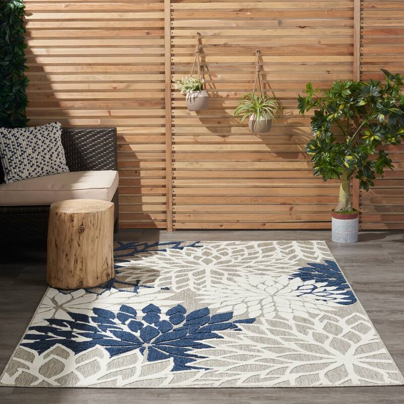 Nourison Aloha Floral Modern, Indoor/Outdoor Area Rug