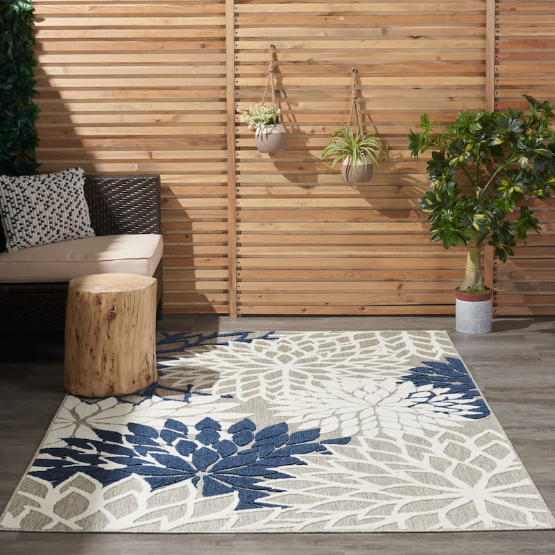 Nourison Aloha Floral Modern, Indoor/Outdoor Area Rug