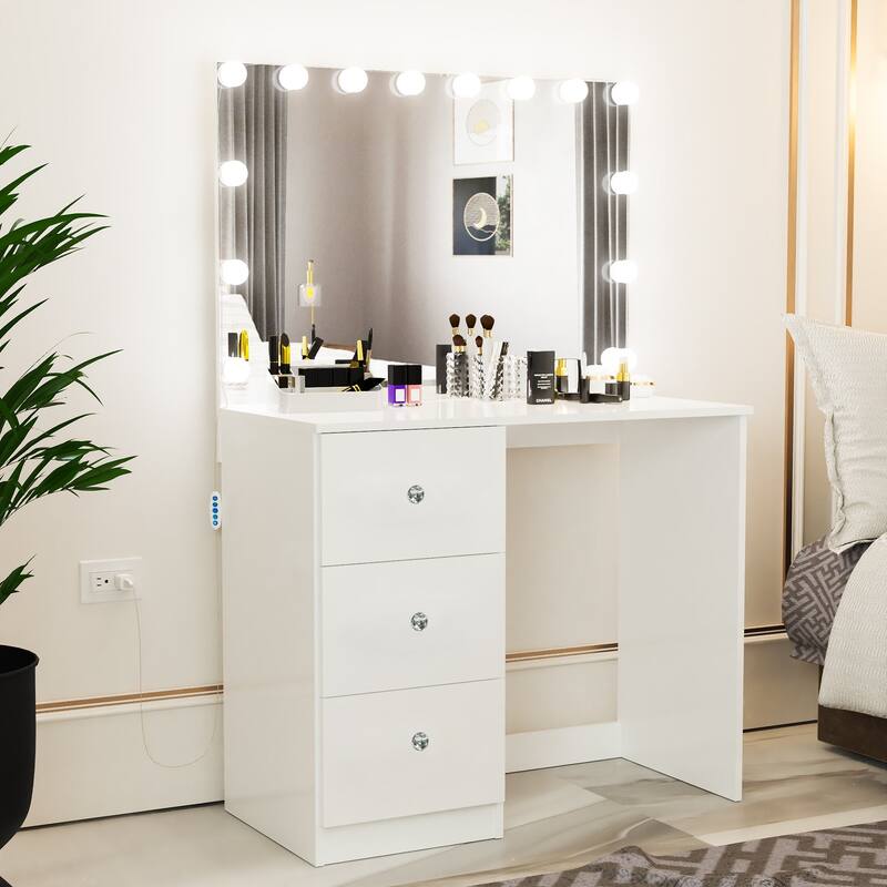 Boahaus Black Kids & Teen Makeup Vanity Table